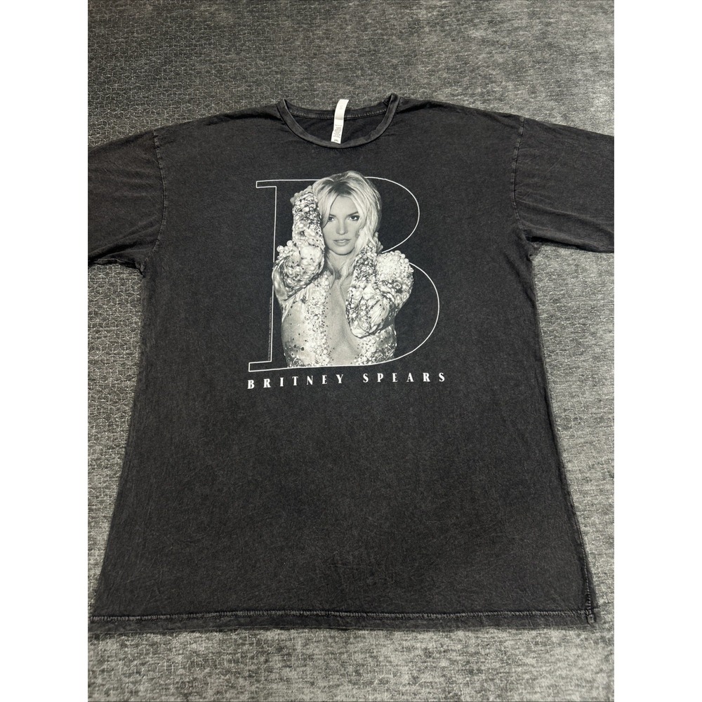 Rare Britney Spears Vogue Zuni‎ Pop Concert Black T-Shirt Adult Sz 2XL